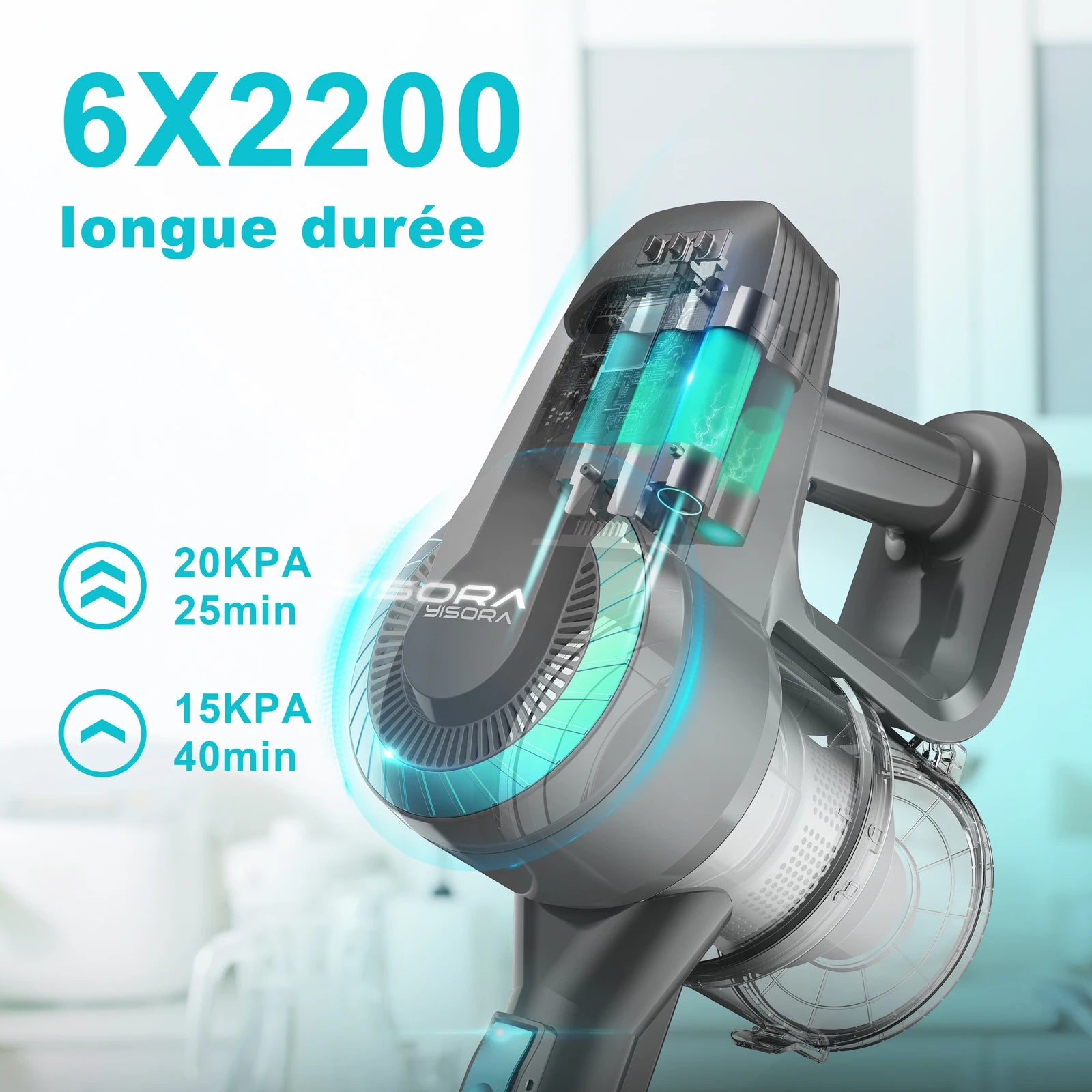 YISORA N300 Cordless Stick Vacuum
